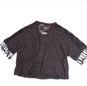 Cato women's cardigan knit top lace accents Plus Sz 18 / 20 Cotton blend